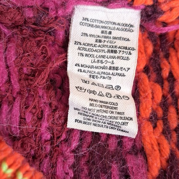 Free People Castles in the Sky Pullover Sweater Women's Multi Balloon Sleeve S - Picture 9 of 9